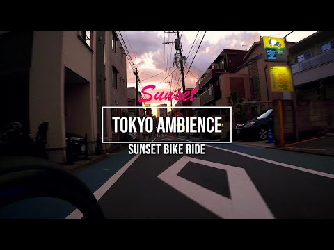 Sunset bike ride around a suburban area in Shinagawa, Tokyo.