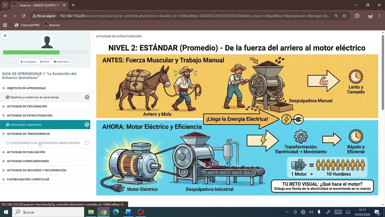 12 Paso Cómo agregar un cuestionario a una lección en la Plataforma Avacom