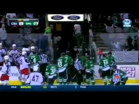 Rich Peverley Collapses LIVE FOOTAGE W AUDIO Dallas vs Columbus