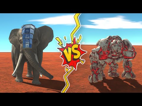 ARBS Rocket Elli VS Lava Golem | Animal Revolt Battle Simulator