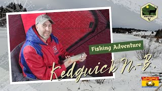 Ice Fishing for Trout - Catching Huge Fish + Watching Fish Stocking in Kedgwick