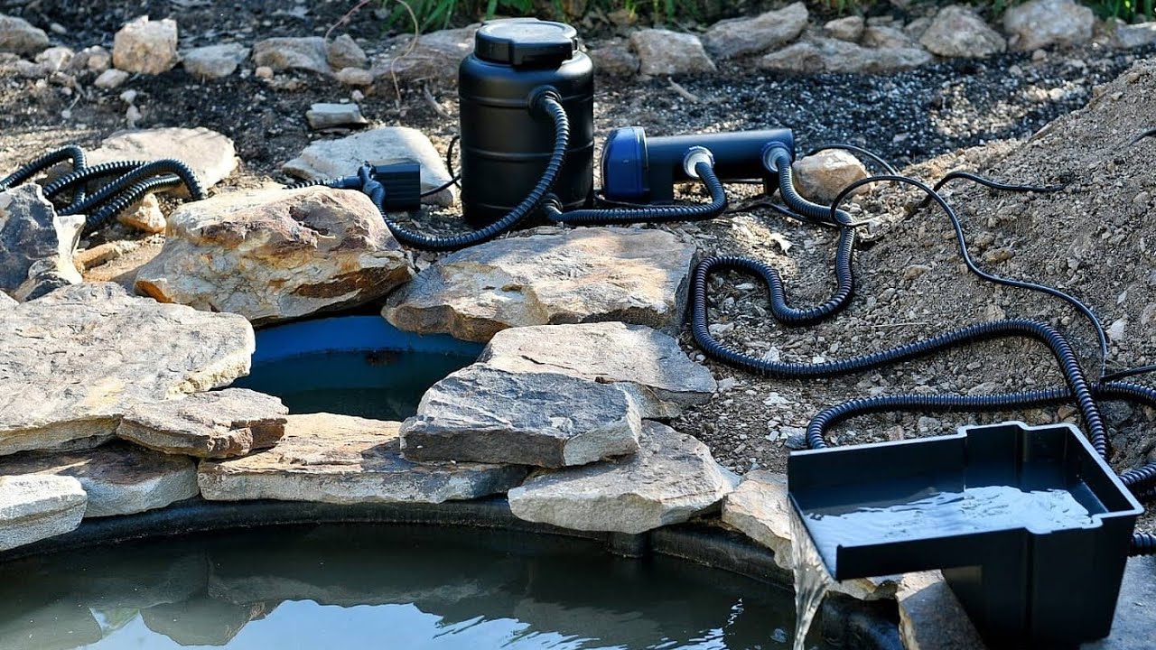 DIY Installing Pond Pump, Filter & Waterfall | Making Lotus Pond With Water Basin & Buckets Update
