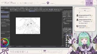【お絵描き配信／一部AI利用】喋ったり黙ったりしながら描くよ～