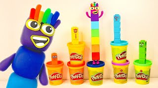 Let's Make DIY Numberblocks with Fun Play Doh - Toddler Educational Video Learn 1 to 7!