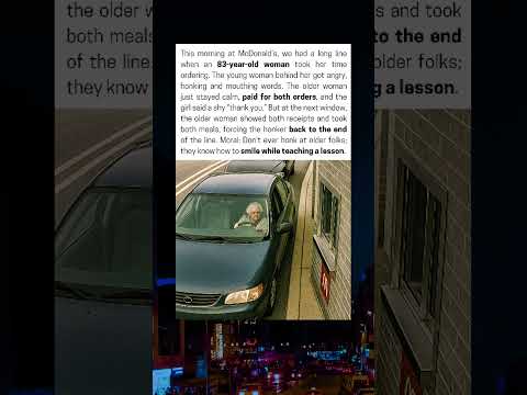 "83-Year-Old Woman Teaches a Young Driver a Lesson in the McDonald's Line!"