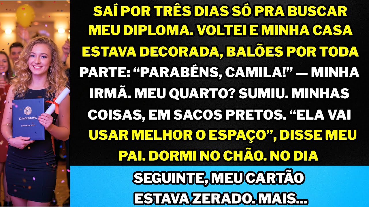 "I went away for three days just to get my diploma. I came back and my house was decorated and ba...