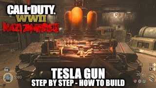 Call of Duty WW2 Zombies - Tesla Gun (How to Build) - Lightning Handler Achievement/Trophy