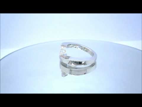 PRINCESS DIAMOND ENGAGEMENT RING TENSION SET 1.20CT - KNR INC - 157