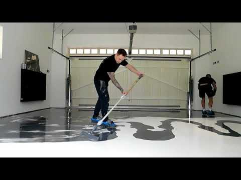 Jenflow Metallic Epoxy Resin Garage Floor Installation