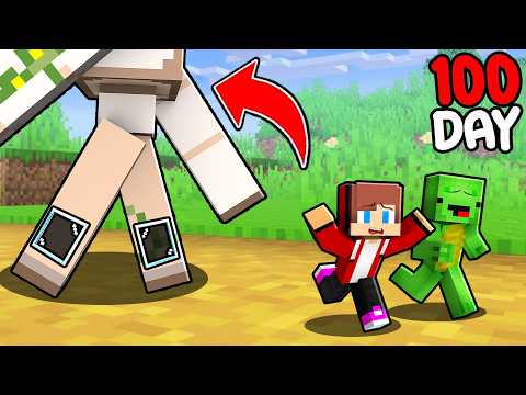 JJ And Mikey Survive 100 Days inside GOLEM LEGS in Minecraft Maizen