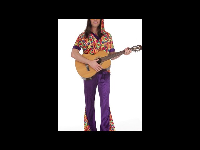 Vídeo relacionado con Camisa hippie para hombre, disfraz de carnaval estampado, vintage, cómodo, para fiesta de disfraces, discoteca, fiebre, suelto, retro, para adultos, rosso, S