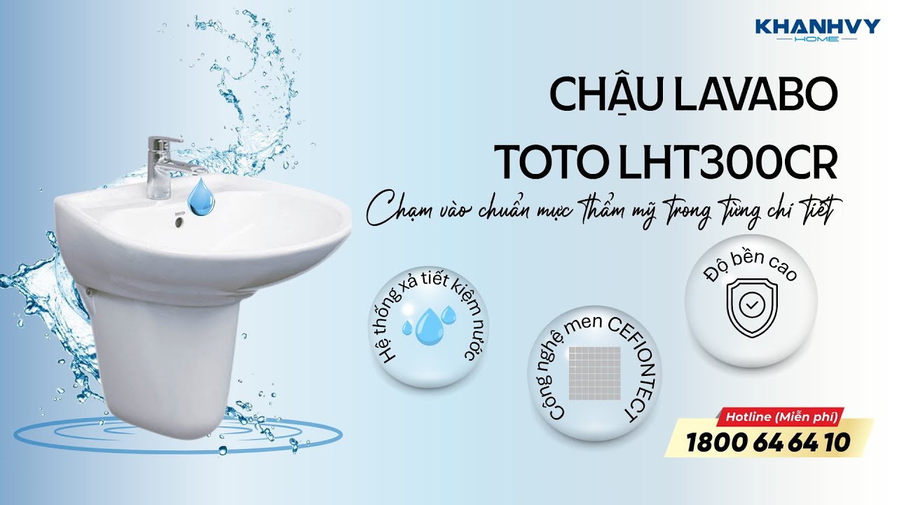 Chậu Lavabo TOTO LHT300CR chân lửng