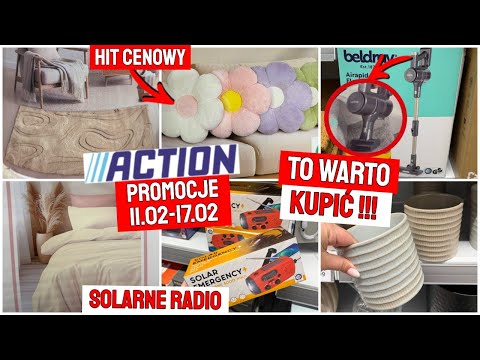 📍ACTION PROMOCJE 11-17.02😱 HIT za 1,29 zł 💥 TANIE DYWANY, SOLALRNE RADIO, ODKURZACZ PIONOWY PRZEGLĄD