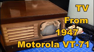 Motorola VT-71: a Look at a 1947 TV