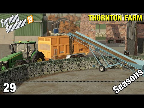 CONVEYOR FOR LOADING TRAILERS Thornton Farm Timelapse - FS19 Ep 29