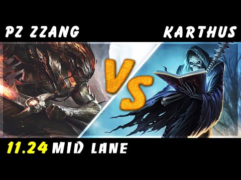 Pz Zzang - Yasuo vs Karthus MID Patch 11.24 - Yasuo Gameplay