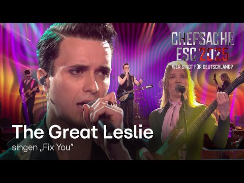 The Great Leslie – performen Fix You (Coldplay Cover) ​🙌​ ​​| Chefsache ESC 2025 🎤