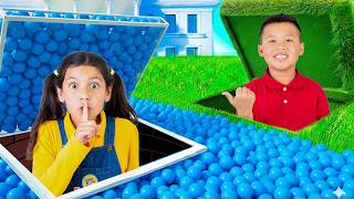 Download lagu Maddie & Kaden Pretend Play Secret Rooms Adventure mp3