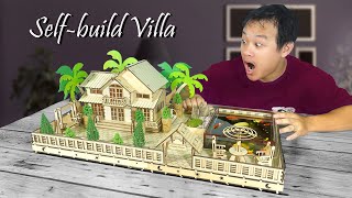 Wooden Villa with Garden, Fish Pond, and Relaxing Café #crealityfalconchallenge