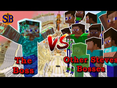 Sathariel Battle - The Boss vs Other Steve Bosses | Minecraft Mob Battle