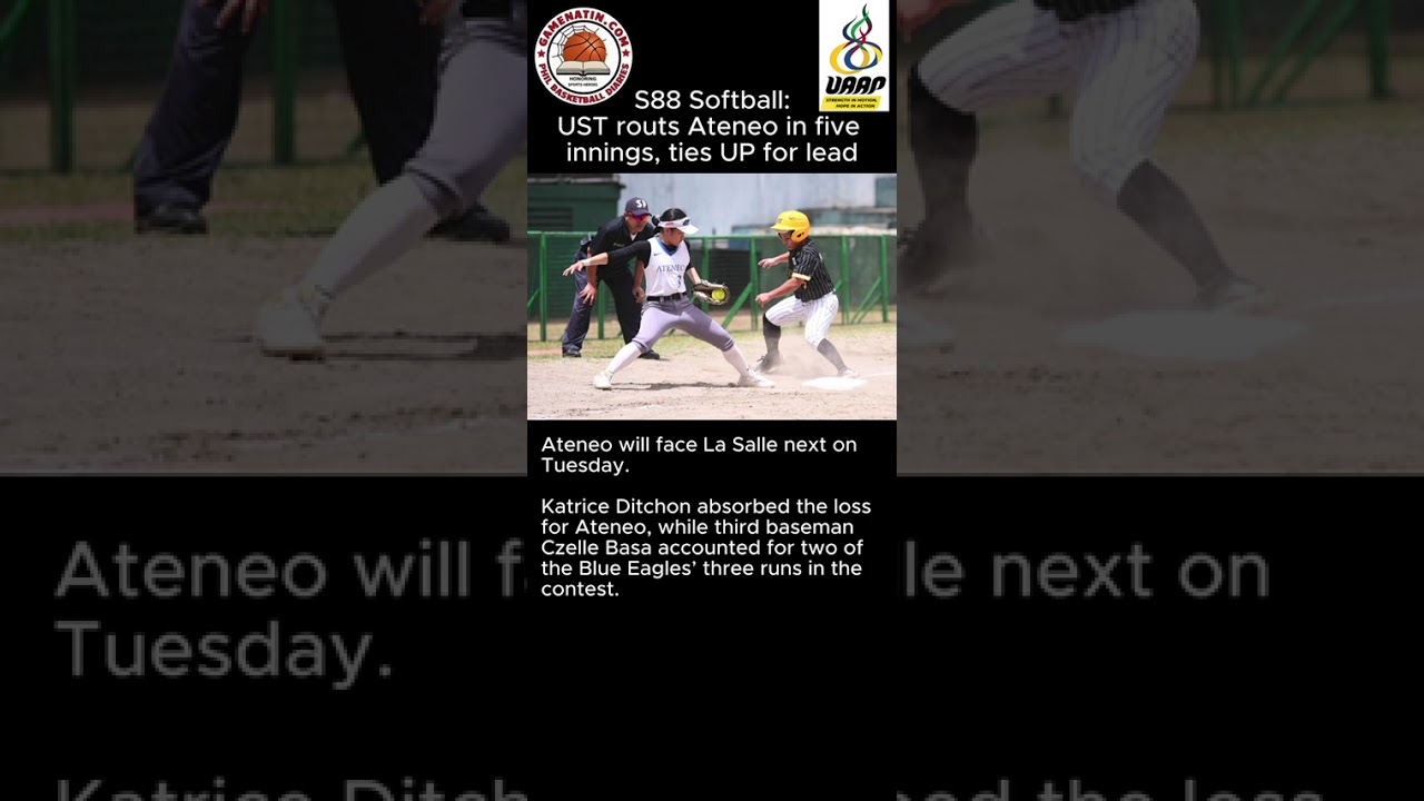 UAAP Women's Softball:  UST eliminates Ateneo from contention