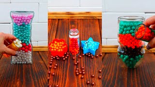 Oddly satisfying Reverse video. Compilation Colorful Beads #3