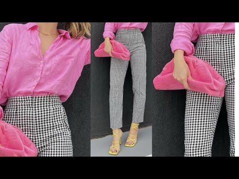 PANTALONES EN TENDENCIA DE MODA 2024 DE CINTURA ALTA Y PINZAS COMO LLEVARLOS CON ESTILO Y ELEGANCIA