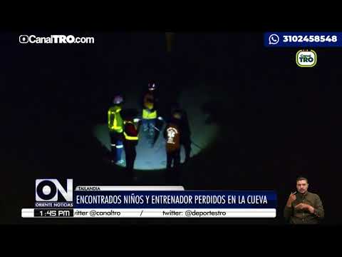 Encontrados niños y entrenador perdidos en la cueva