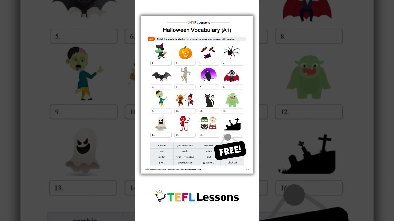 Fun Halloween English Lesson Ideas 🎃 | ESL Worksheets & Games