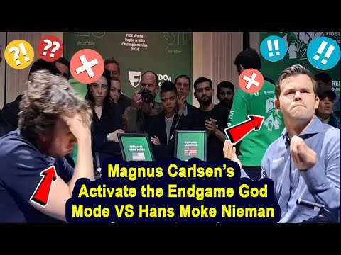 Magnus Carlsen** activates his **Endgame God Mode**  against rising star Hans Moke Niemann