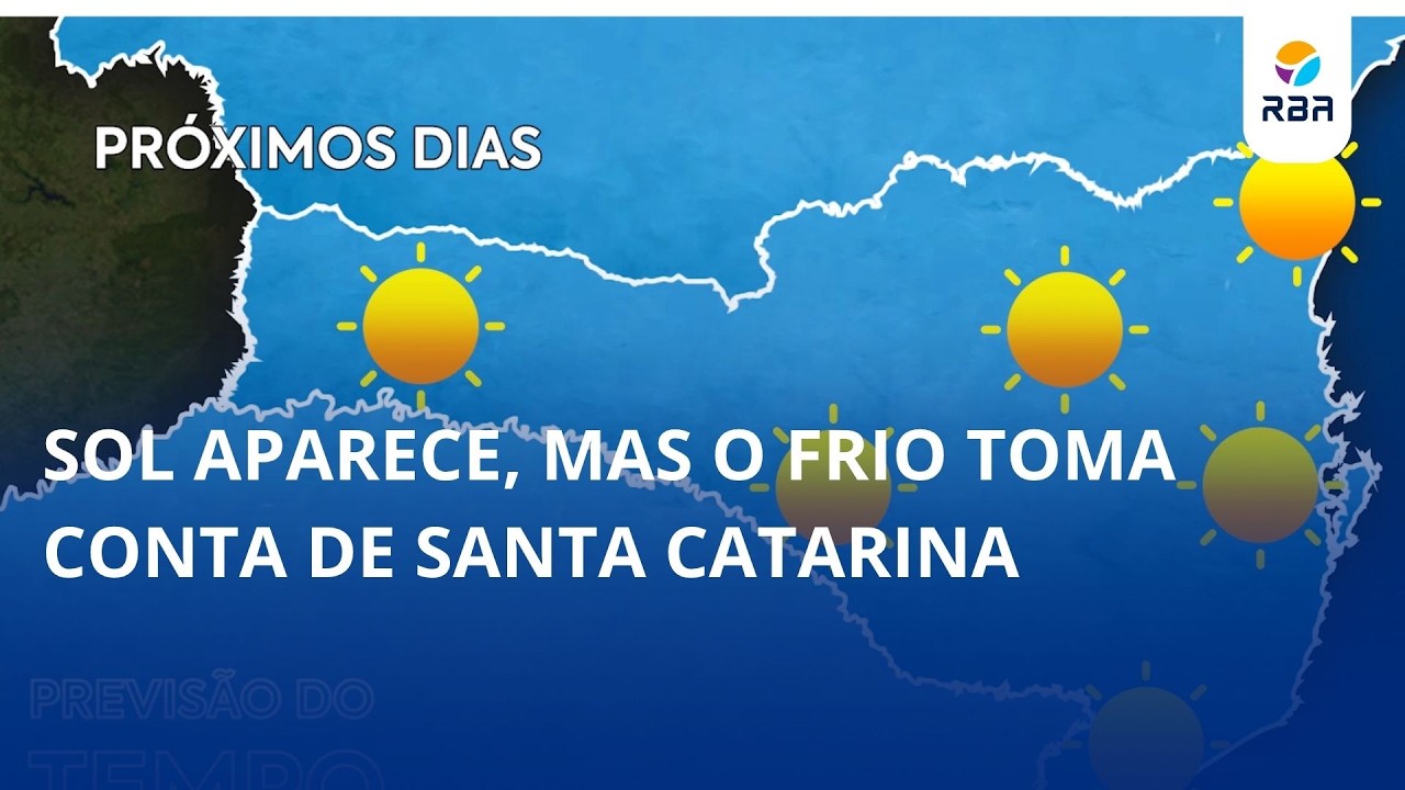 Sol aparece, mas o frio toma conta de Santa Catarina