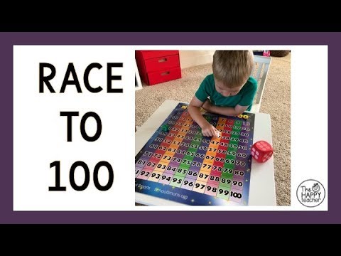 Race to 100 Hundreds Chart Game