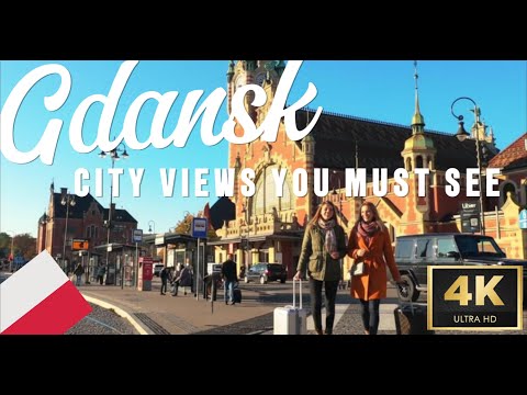 Driving in Gdańsk Poland 4K | Peaceful Autumn Morning City Tour