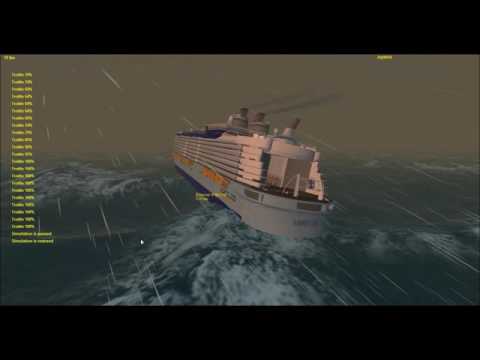 Harmony of the Seas VS Poseidon challenging the typhoon with rough waves