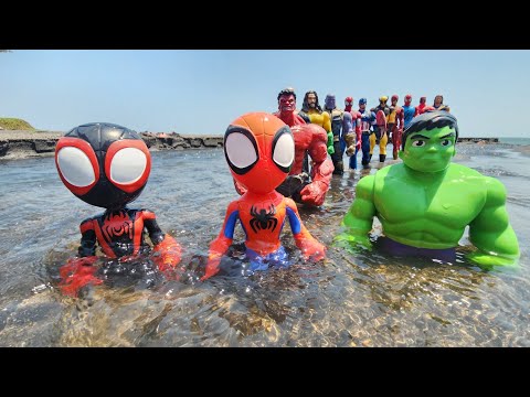 AVENGERS SUPERHERO STORY, TEAM HULK VS MARVEL'S SPIDER-MAN 2, CAPTAIN AMERICA VS IRON MAN VS VENOM