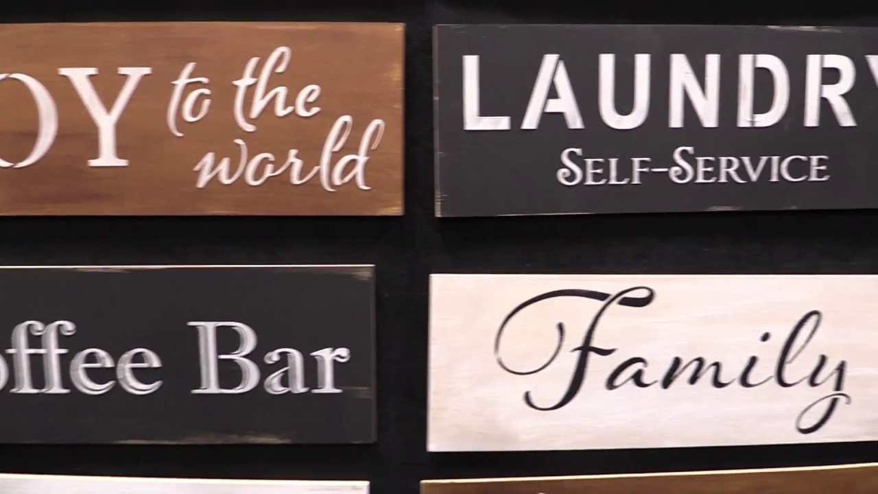 DIY Rustic Sign Stencil Collection - The Crafter's Workshop