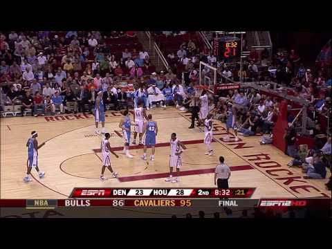 Allen Iverson shoots over the backboard vs Houston Rockets 07/08 NBA (HD) *Behind the Backboard