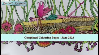 Completed Colouring Pages June 2023  |  Adult Coloring  |  What I Coloured in June