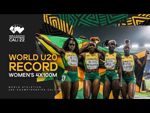 World U20 Record for Jamaica 4x100m