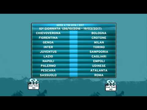 Calendario Serie A TIM Stagione 2016-2017 (Draw Serie A TIM Season 2016-2017)