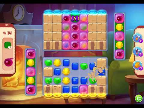 HomeScapes Level 49 no boosters (17 moves)