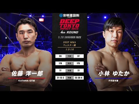 佐藤 洋一郎(Yoichiro Sato) VS 小林 ゆたか(Yutaka Kobayashi) DEEP TOKYO IMPACT 4th ROUND