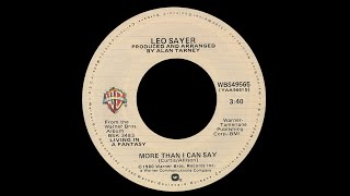 Leo Sayer ~ More Than I Can Say 1980 Extended Meow Mix