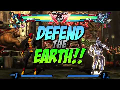 ultimate marvel vs capcom 3 gameplay: deadpool protects earth