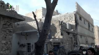 preview picture of video 'مدينة تادف - اللحظات الأولى بعد قصف الطيران الحربي المدينة وانتشال جثة شهيد 10-12-2013'