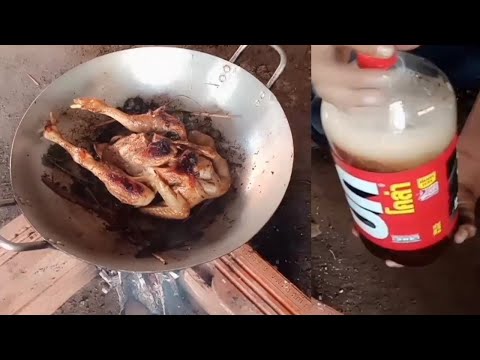 Make different dishes Roast chicken with Coca-Cola