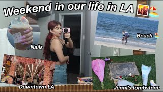 A WEEKEND IN OUR LIFE IN LA 🌆🏖  NAILS , CALLEJONES , HAUL , BEACH , 🤪  |PREGNANT AT 15💘👩‍👧