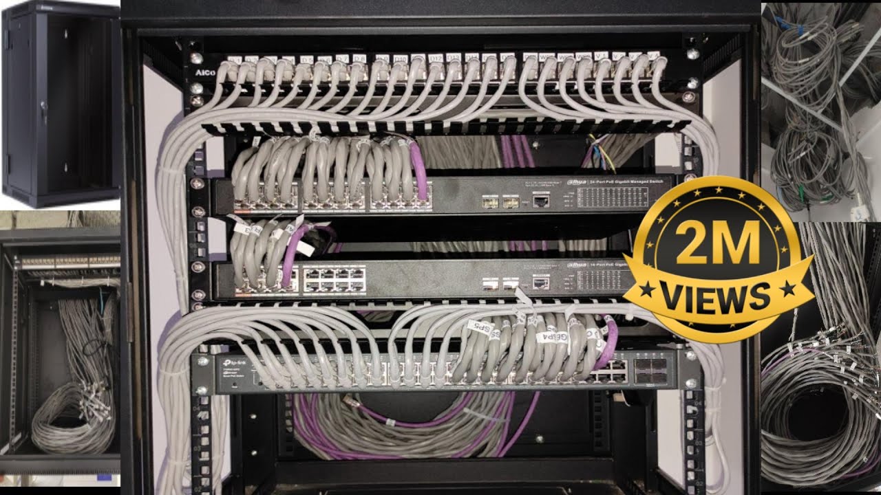 Watch video network cable management and 12U server rack installation for office setup cat 6A cable dahua tplink Now network cable management and 12U server rack installation for office setup cat 6A cable dahua tplink