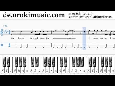 Klavierunterricht (rechte Hand) Miley Cyrus - Malibu Noten Lernen Teil#2 um-i995