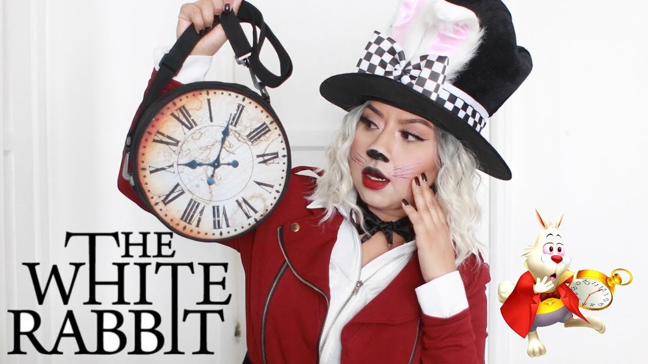 Watch video WHITE RABBIT🐰 ⏰HALLOWEEN MAKEUP🎃♣️ | 2017 I'm late, I'm late! Now WHITE RABBIT🐰 ⏰HALLOWEEN MAKEUP🎃♣️ | 2017 I'm late, I'm late!